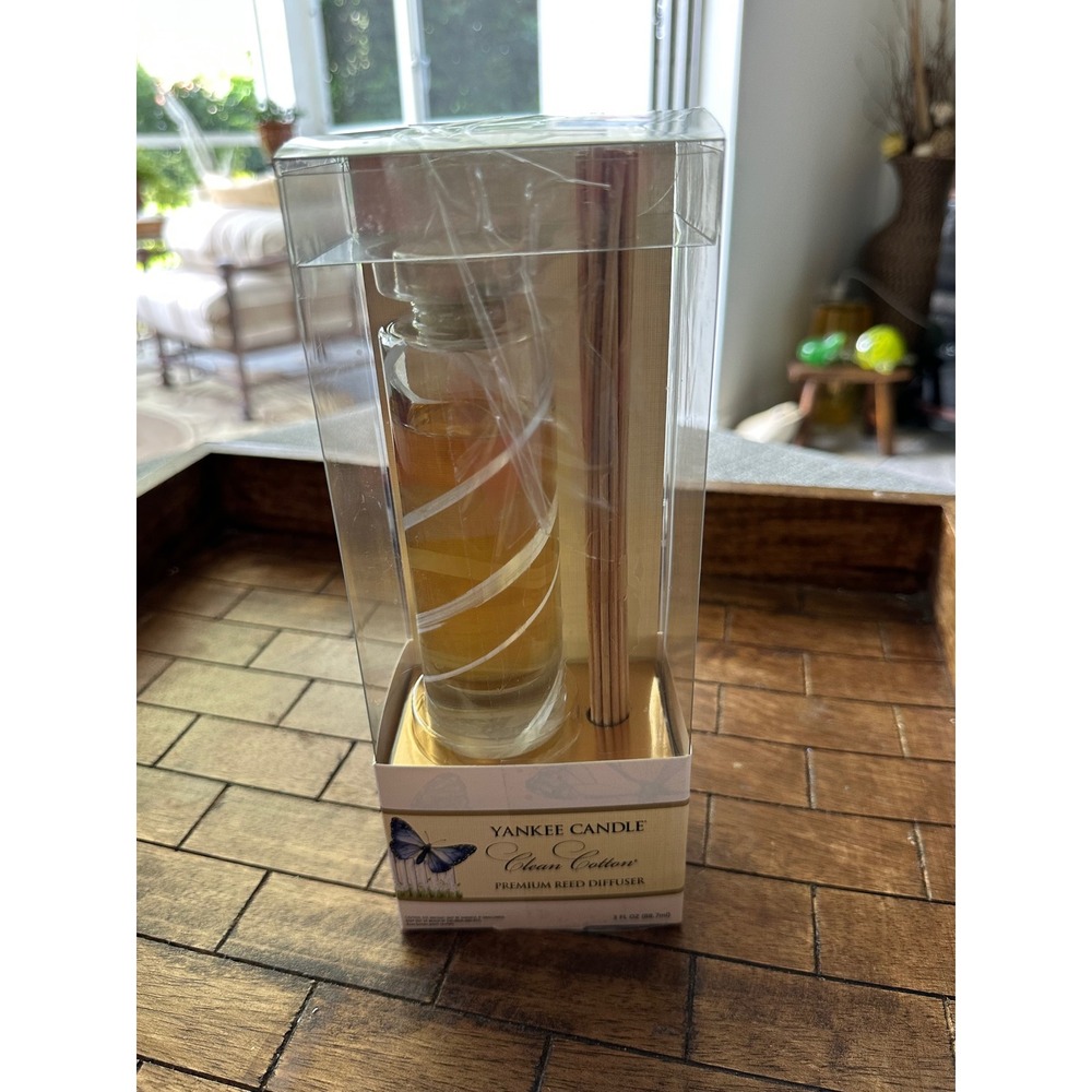 Yankee Candle Clean Cotton Premium Reed Diffuser 3 fl oz Scented Oil New